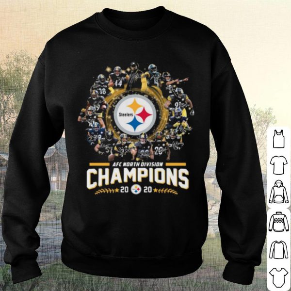 Pretty AFC north division Champions 2020 Pittsburgh Steelers signatures shirt