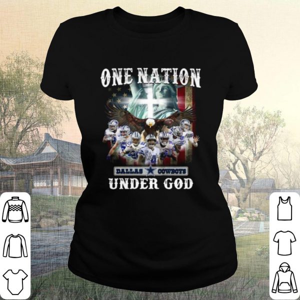 Pretty One Nation Dallas Cowboys Under God American Flag shirt