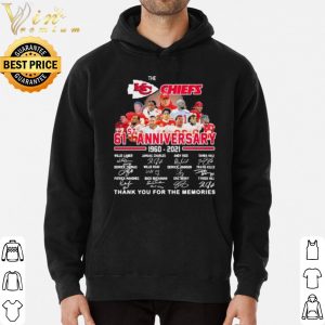 Nice Kansas City Chiefs 61st Anniversary 1960 2021 Thank Memories Signature shirt 2