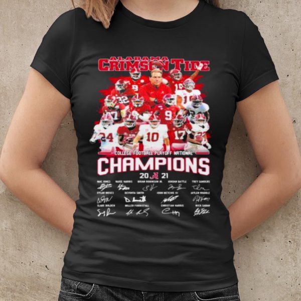 Original Alabama Crimson Tide Football Playoff National Champions 2021 Signature shirt
