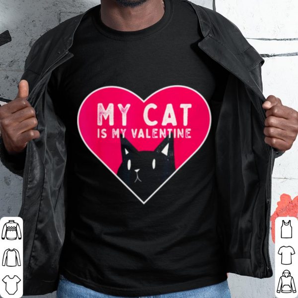 Cool My Cat is My Valentine Kitten Love Heart shirt