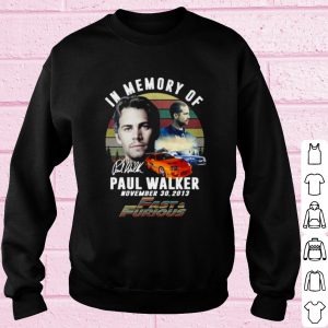 Top Fast And Furious In Memory Of Paul Walker Signature shirt 2