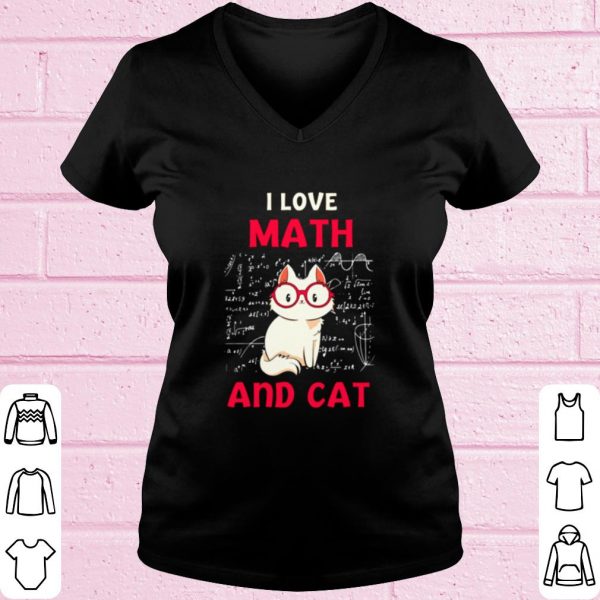 Top I Love Math And Cat shirt