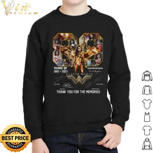 Original 80 years of 1941 2021 Wonder Woman William Moulton Marston Signature shirt 1