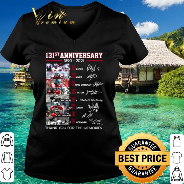 Top 131st Anniversary Ohio State Buckeyes Thank The Memories Signatures shirt