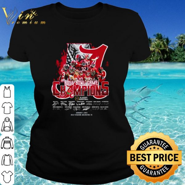 Pretty Alabama Crimson Tide Rose Bowl Game Champions Players Signature shirt