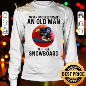 Cool Never Underestimate An Old Man Whith A Snowboard shirt 2