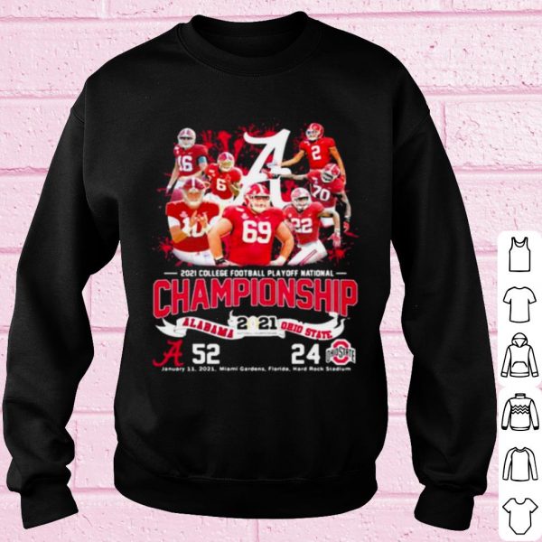 Top College Football Playoff National Championship Alabama Win Ohio State shirt