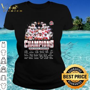 Cool Ohio State Buckeyes 2020 Big Ten Football Champions Signature shirt 1