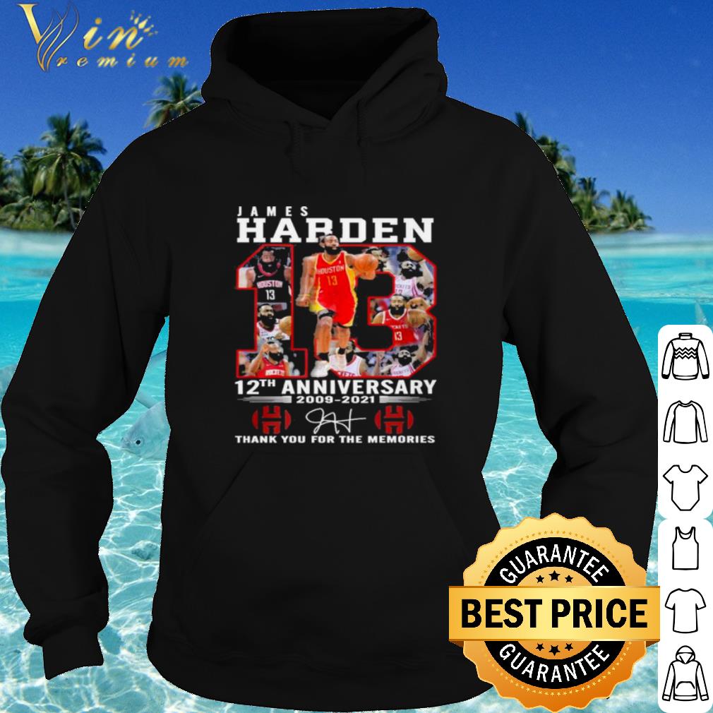 1e3aba38 cool james harden 12th anniversary 2009 2021 thank you for the memories shirt 4 - Cool James Harden 12th Anniversary 2009 2021 Thank You For The Memories shirt