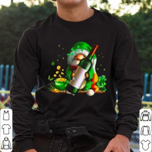 Top St Patrick Gnome Hug Wine shirt 1