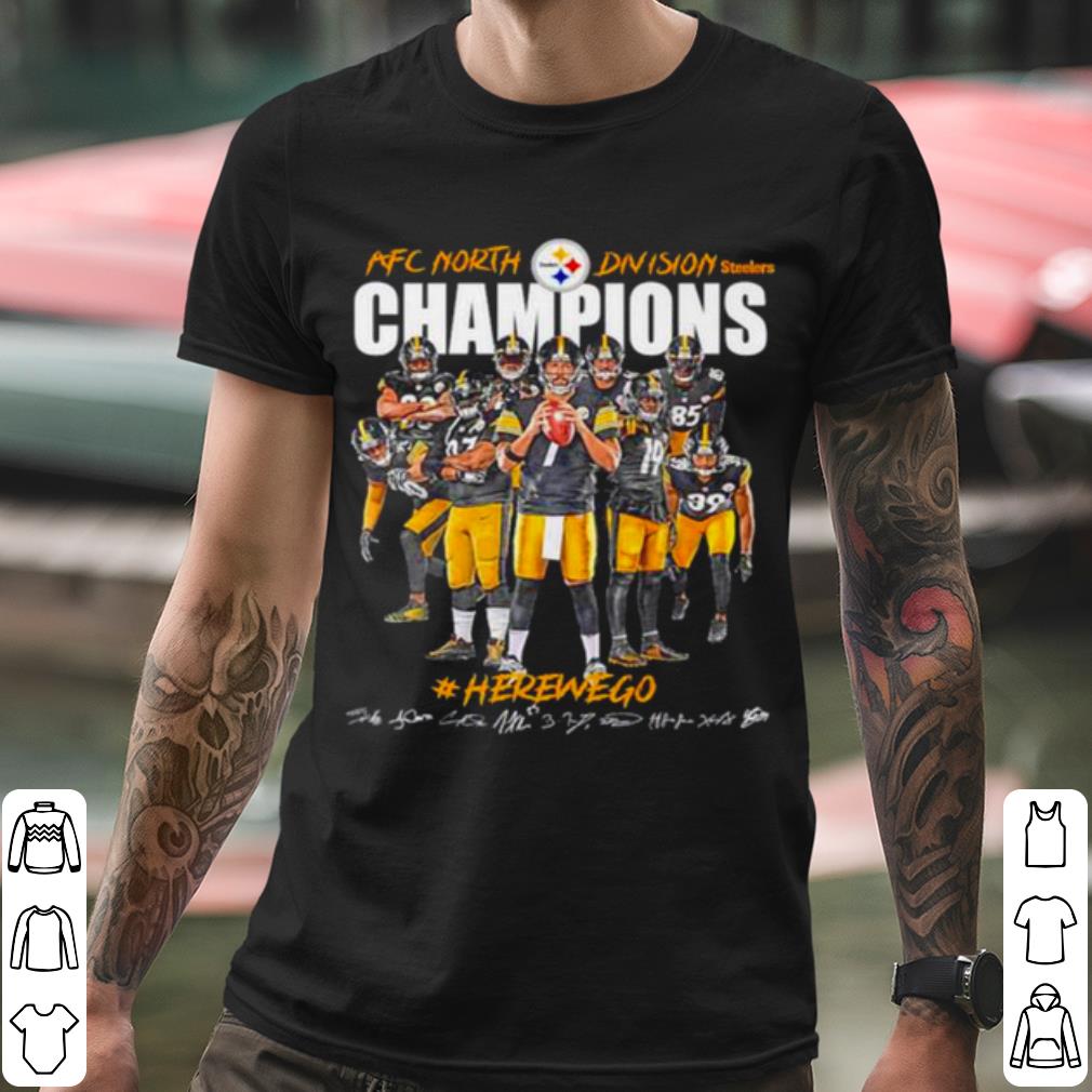 2176c003 pittsburgh steelers 2020 afc north division champions here we go shirt 4 - Pittsburgh Steelers 2020 Afc North Division Champions Here We Go shirt
