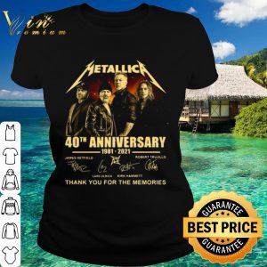 Original Metallica 40th Anniversary 1981 2021 Thank For The Memories Signature shirt 1