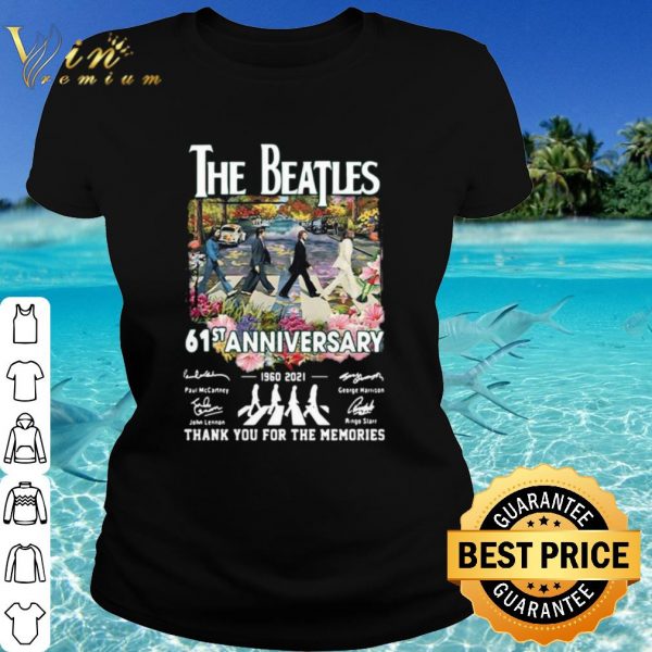 Cool The Beatles 61st Anniversary Signature Thank You For The Memories shirt