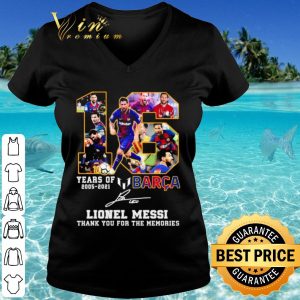 Cool 16 Years Of 2005 2021 Barca Lionel Messi Thank The Memories Signature shirt 2