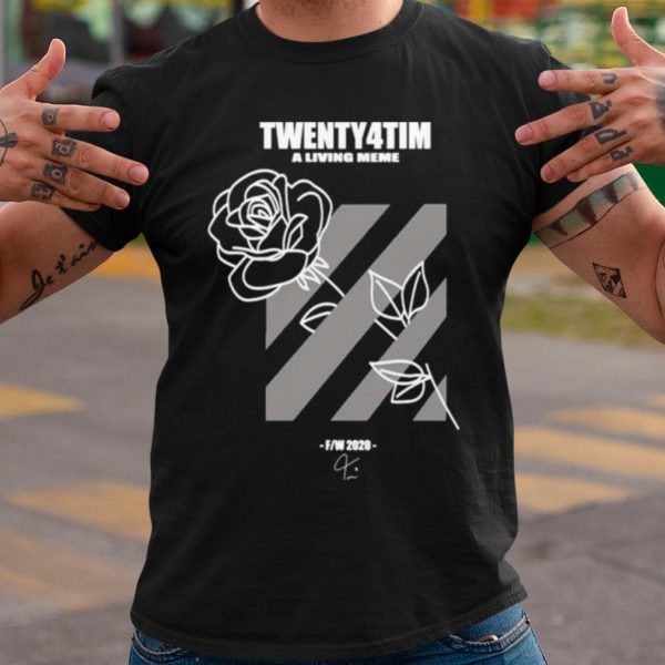 Original Twenty4tim shop merch rose shirt