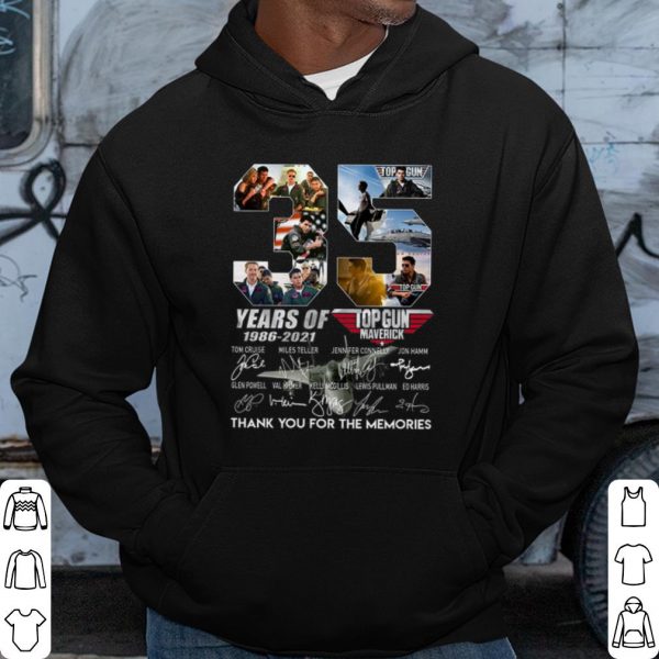 Cool 35 Years of 1986 2021 Top gun Maverick Thank you the memories Signature shirt
