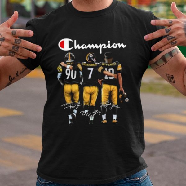 Cool Champion Watt Roethlisberger and Smith Schuster Signatures shirt