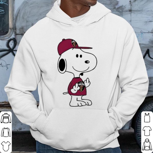Cool Snoopy Cleveland Cavaliers NBA Double Middle Fingers Fuck You shirt