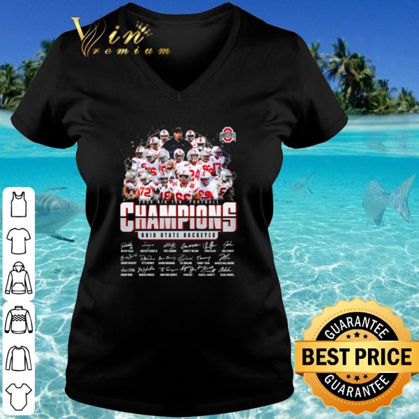 Cool Ohio State Buckeyes 2020 Big Ten Football Champions Signature shirt