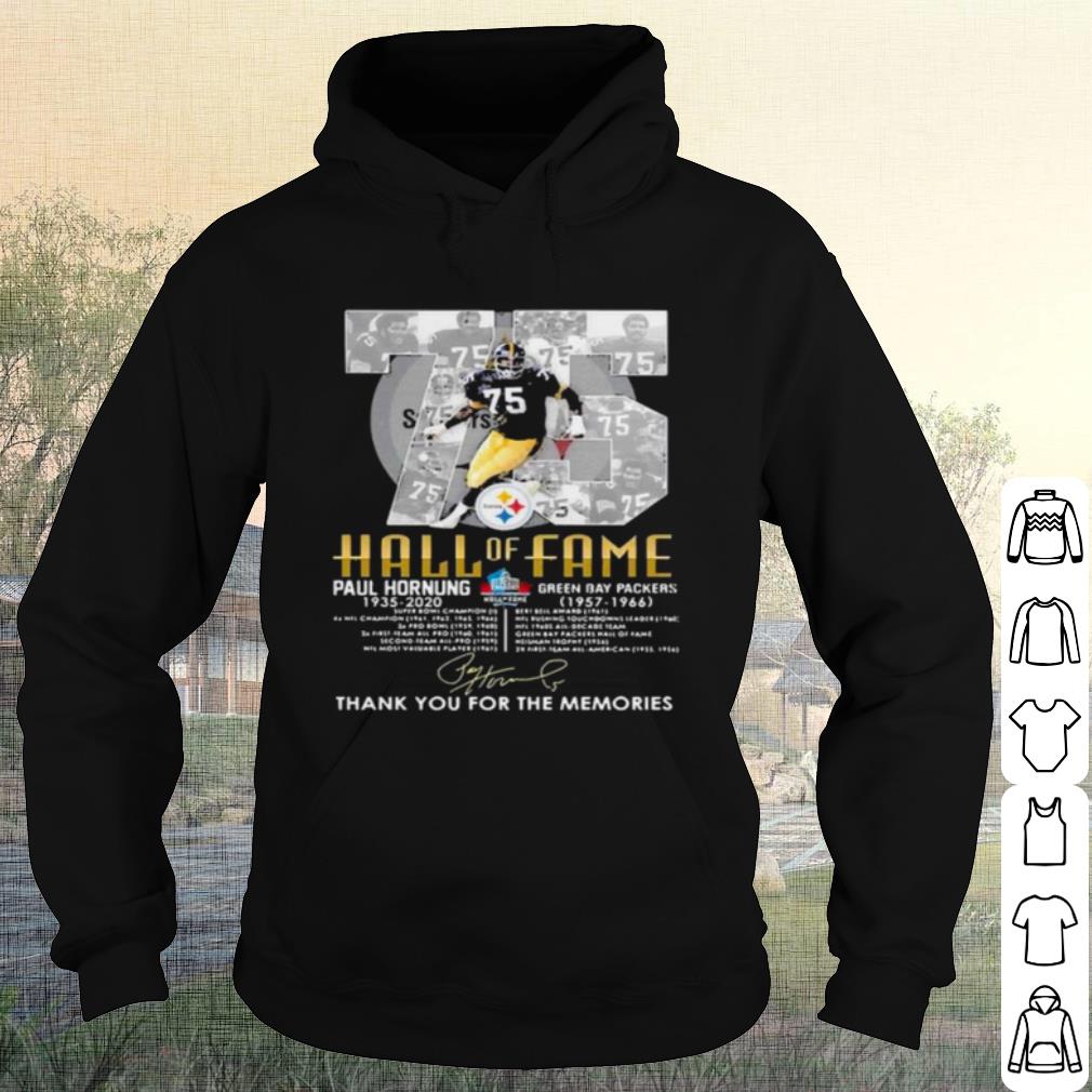 31e05922 pretty 75 paul hornung hall of fame thank you for the memories signature shirt 4 - Pretty 75 Paul Hornung Hall Of Fame Thank You For The Memories Signature shirt