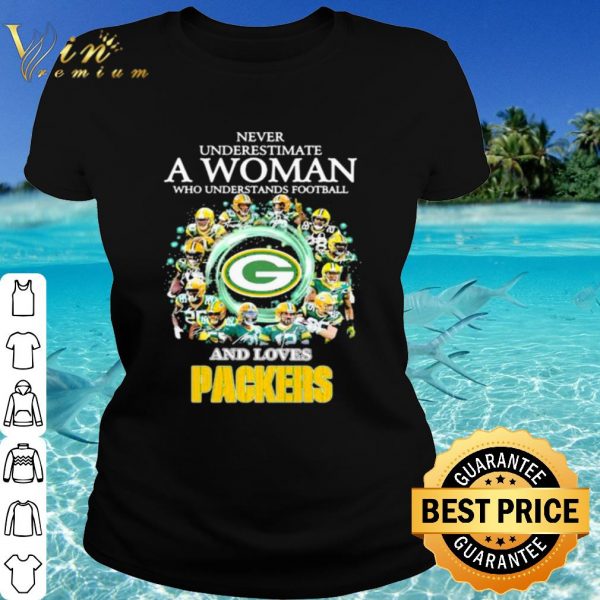 Cool Never Underestimate A Woman Who Understand Football And Loves Packers shirt