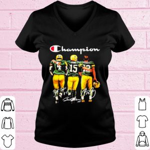 Top Brett Favre Bart Starr Aaron Rodgers Champion Signatures shirt 1