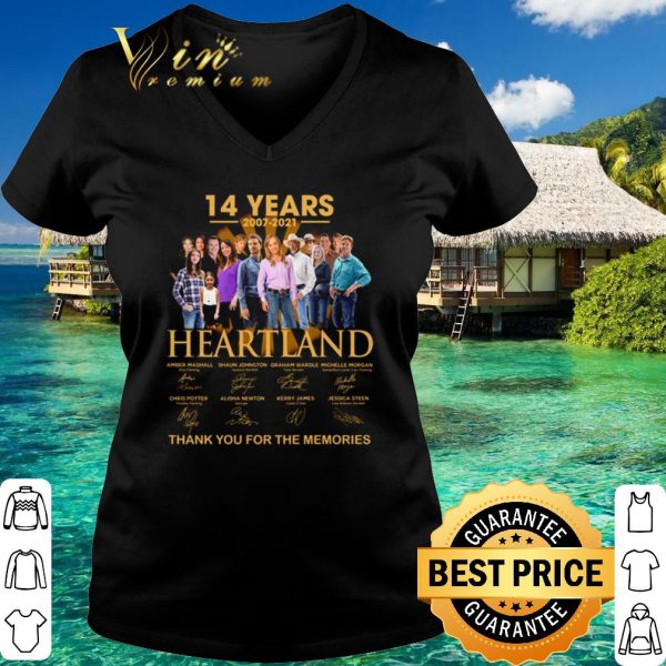 Top 14 Years Of Heartland 2007 2021 Thank You For The Memories shirt