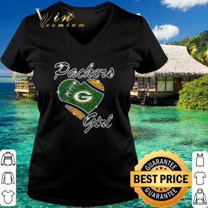 Top Green Bay Packers Girl Diamond Heart shirt 2