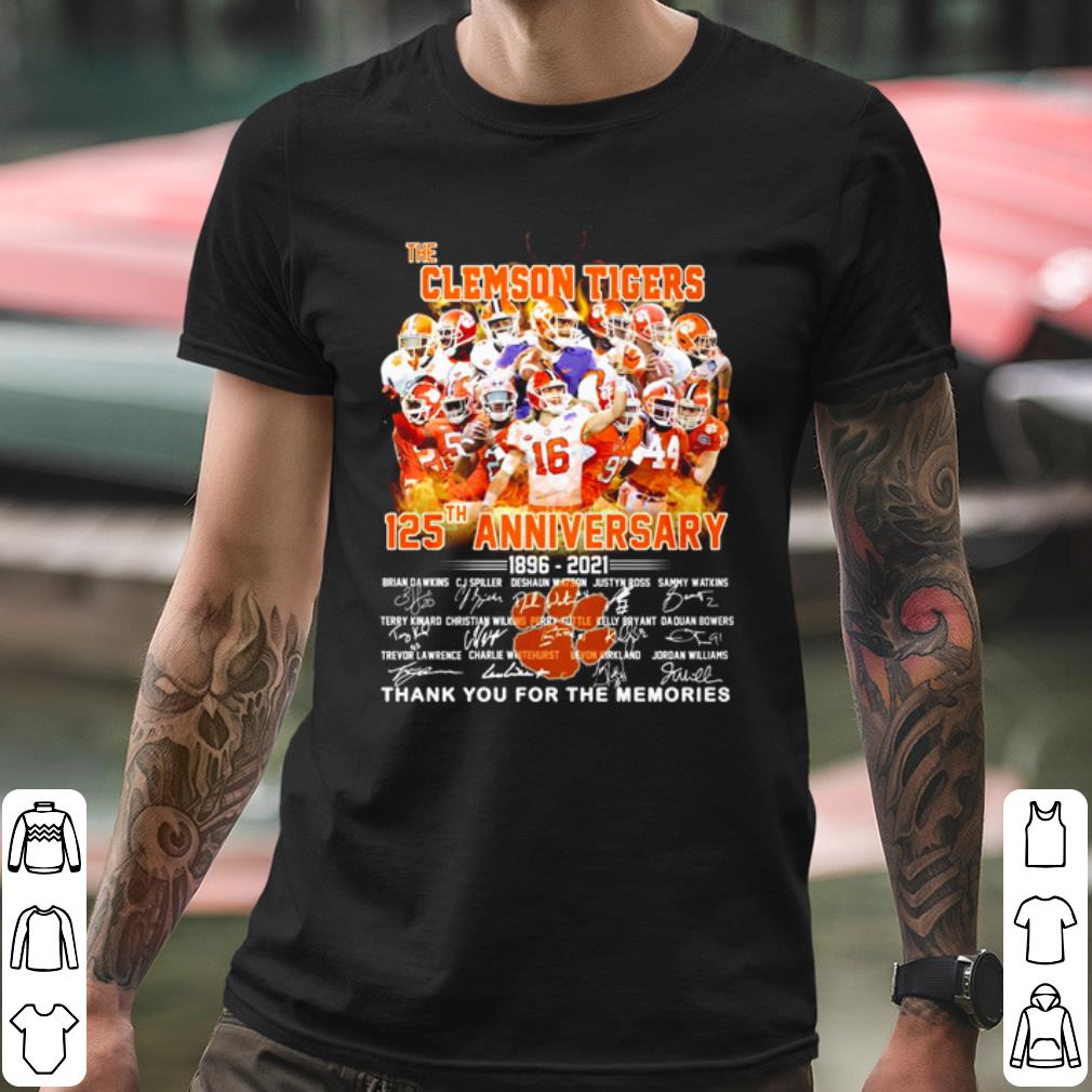 4177c24f official the clemson tigers 125th anniversary thank the memories signature shirt 4 - Official The Clemson Tigers 125th Anniversary Thank The Memories Signature shirt