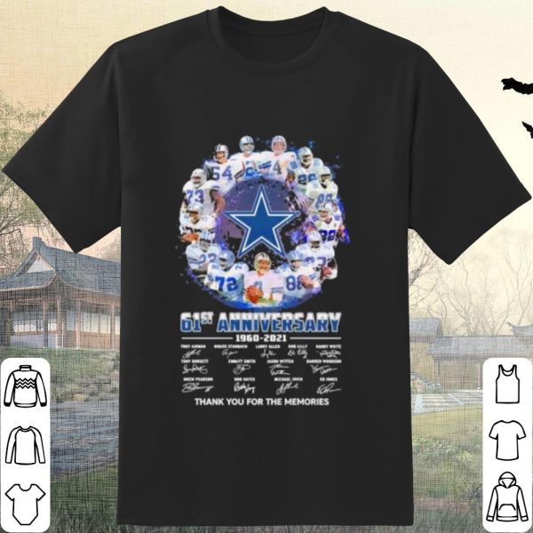 Original Dallas Cowboys 61st Anniversary Thank You For The Memories Signatures shirt