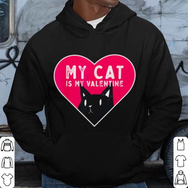 Cool My Cat is My Valentine Kitten Love Heart shirt