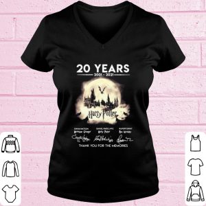Top 20 Years 2001 2021 Harry Potter Signatures Thank The Memories Signature shirt 1