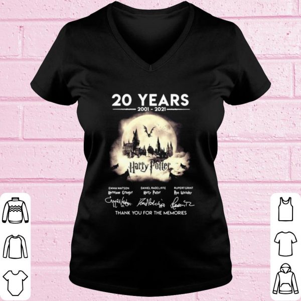 Top 20 Years 2001 2021 Harry Potter Signatures Thank The Memories Signature shirt