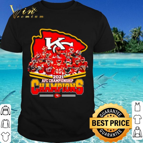 Cool Kansas City Chiefs 2021 Afc Championship Champions Signatures shirt