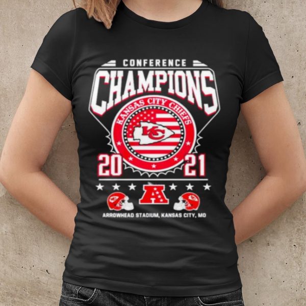 Top Conference champions Kanas City Chiefs 2021 arrowhead stadium Kanas City shirt