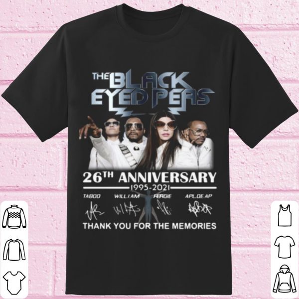 Top The Black Eyed Peas 26th Anniversary Thank The Memories Signatures shirt