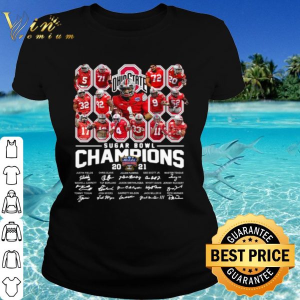 Cool Ohio State Sugar Bowl Champions 2021 Signatures shirt