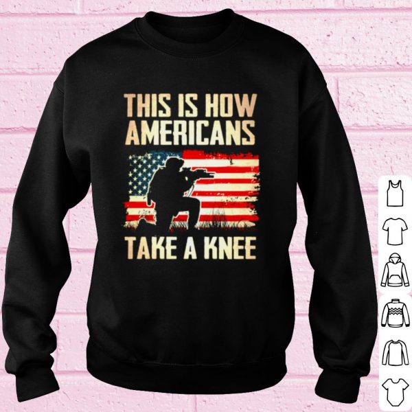 Top Veteran This Is How Americans Take A Knee America Flag shirt