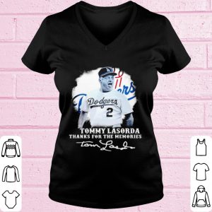 Top Los Angeles Dodgers Tommy Lasorda Thanks For The Memories Signatures shirt 1