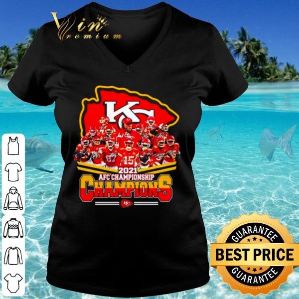 Cool Kansas City Chiefs 2021 Afc Championship Champions Signatures shirt