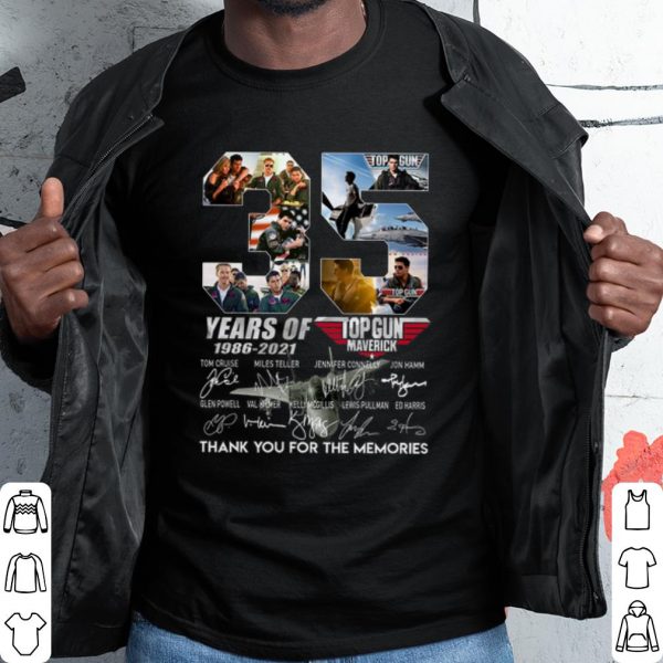 Cool 35 Years of 1986 2021 Top gun Maverick Thank you the memories Signature shirt