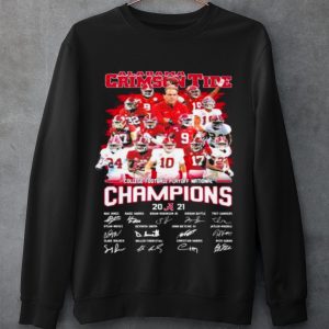 Original Alabama Crimson Tide Football Playoff National Champions 2021 Signature shirt 2