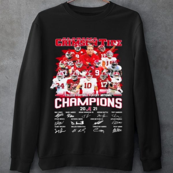 Original Alabama Crimson Tide Football Playoff National Champions 2021 Signature shirt