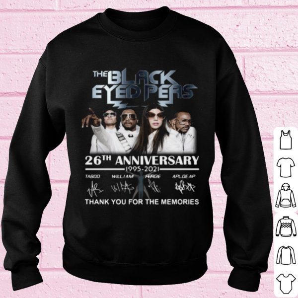Top The Black Eyed Peas 26th Anniversary Thank The Memories Signatures shirt
