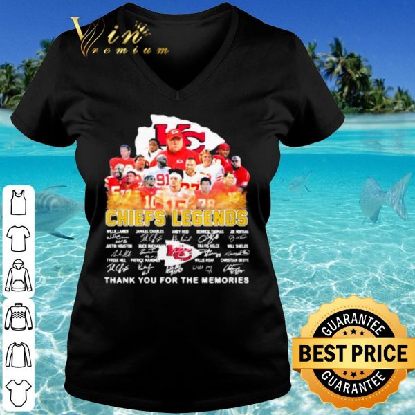 Cool Chiefs Legends Football Team Thank You For The Memories Signature shirt
