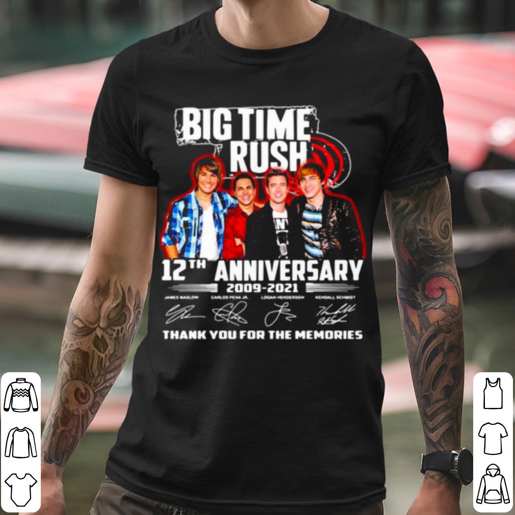 58423da9 original big time rush 12th anniversary 2009 2021 thank the memories signature shirt 4 - Original Big Time Rush 12th Anniversary 2009 2021 Thank The Memories Signature shirt
