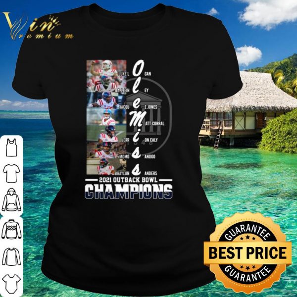 Top Ole Miss Luke Logan Aj Finney Braylon Sanders Outback Bowl Champions shirt