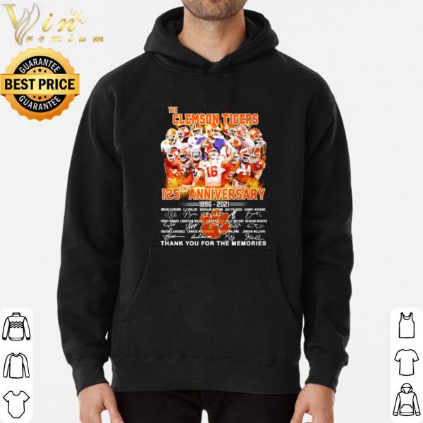 Official The Clemson Tigers 125th Anniversary Thank The Memories Signature shirt