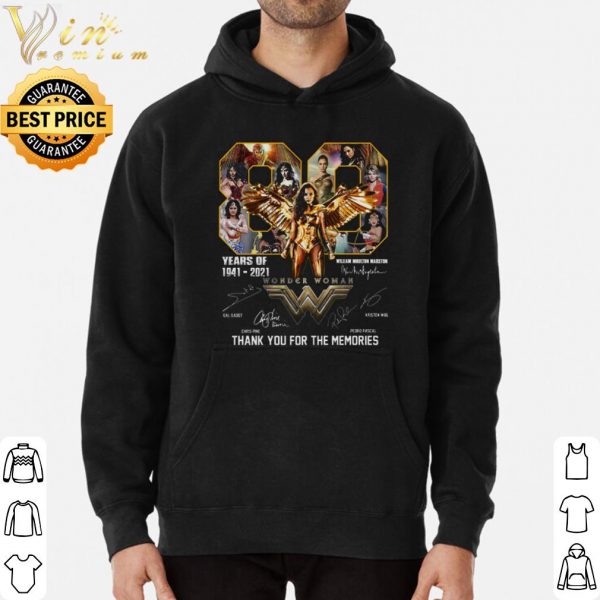 Original 80 years of 1941 2021 Wonder Woman William Moulton Marston Signature shirt